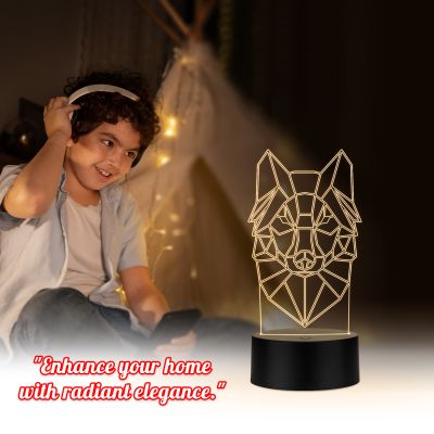 Poly-Art Design Fox Head Night Lamp